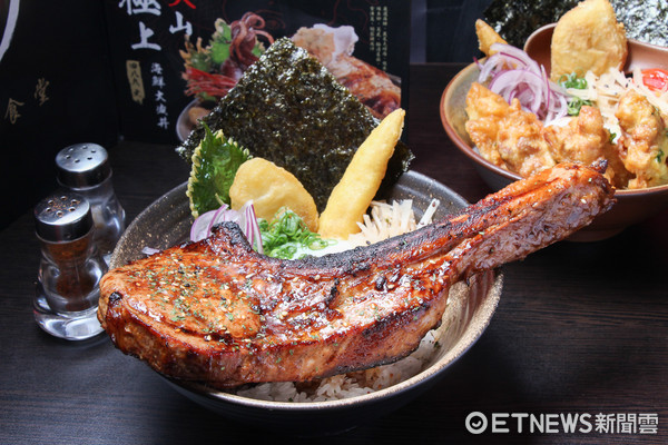 ▲▼漂丿燒肉食堂，一夫當關極上黑豚戰斧丼。（圖／記者黃士原攝）