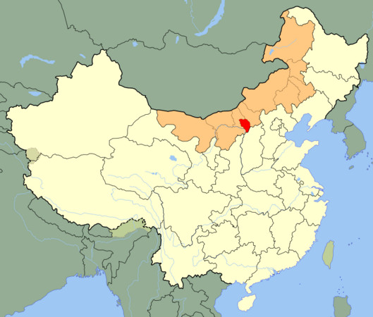 ▲▼呼和浩特市在內蒙古自治區的地理位置。（圖／翻攝自維基百科）