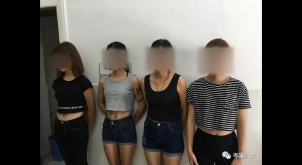 ▲4名未成年少女懷疑另名少女搶男友，將她帶至賓觀進行霸凌。（圖／翻攝岑溪公安、梨視頻）