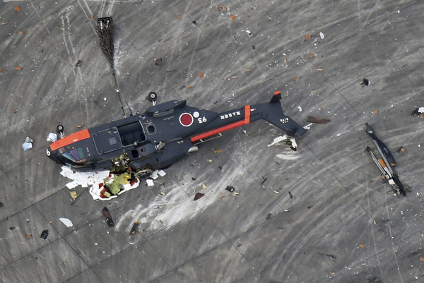 ▲日本海上自衛隊CH-101直升機，墜毀在山口縣岩國基地。（圖／達志影像／美聯社）
