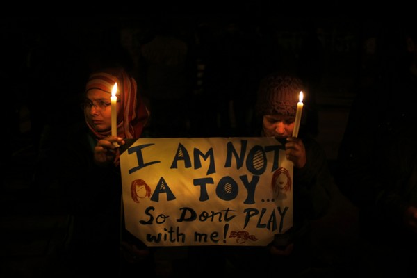 ▲▼印度婦女2012年上街抗議，請求政府加強女性的安全。（圖／達志影像／美聯社）
