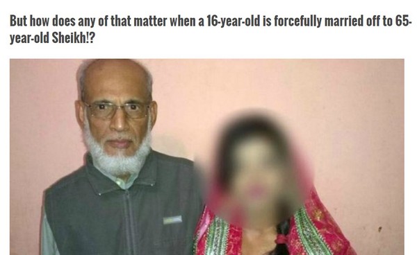 16歲少女被迫嫁65爺爺　天天哭訴「再不來救我，會死」。（圖／翻攝自Indiatimes.com）