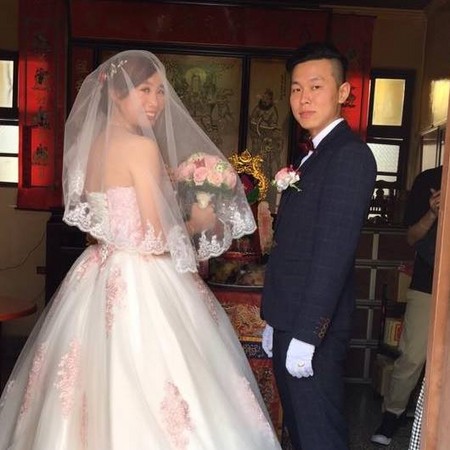 和老公同名同姓被同學送作堆，交往3年結婚。（圖／翻攝自臉書）