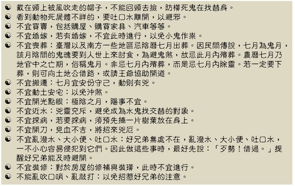 ▲民政局提醒鬼月生活禁忌。（圖／新北市政府民政局）