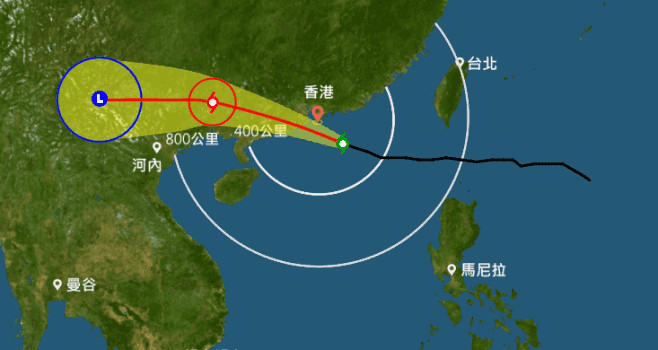 天鴿颱風撲香港。（圖／翻攝香港天文台網站）