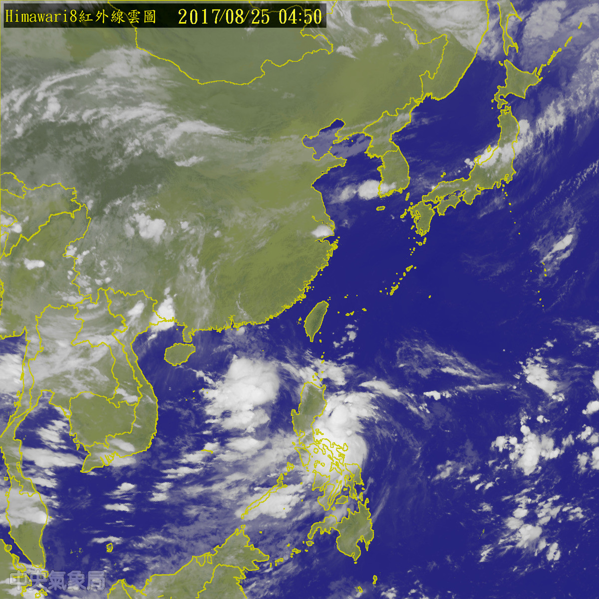 帕卡颱風。（圖／中央氣象局）