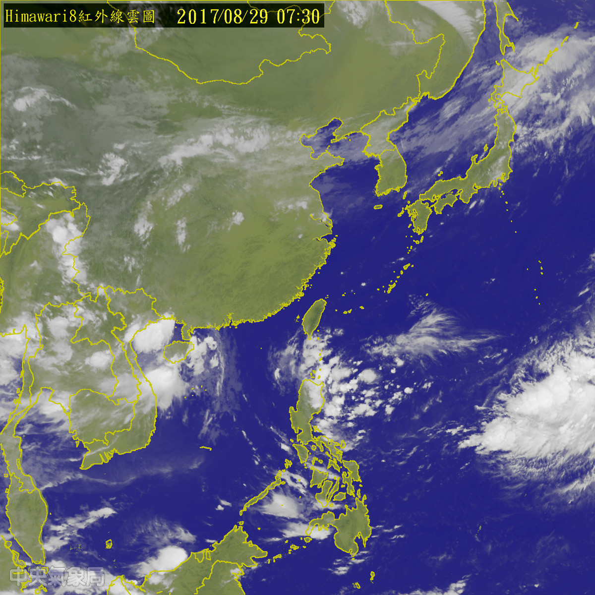 衛星雲圖。（圖／中央氣象局）