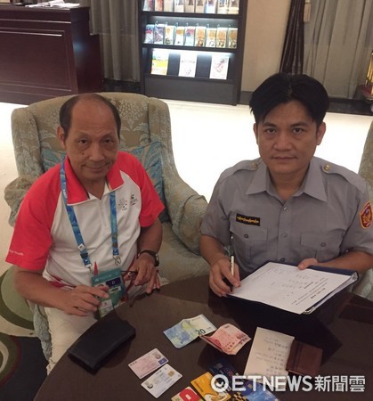 ▲世大運競技體操葡萄牙籍裁判Edmudo silve遺失皮包，台灣警熱心找回。（圖／記者林煒傑翻攝）