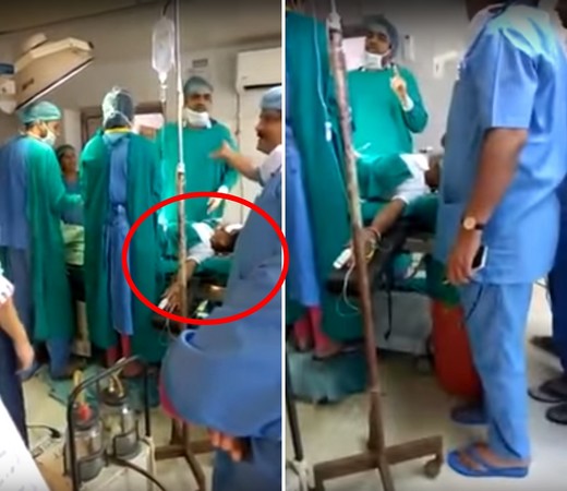 ▲▼印度兩名醫生在開刀時吵架，導致新生兒窒息身亡。（圖／翻攝自YouTubeu／nseenvideos）