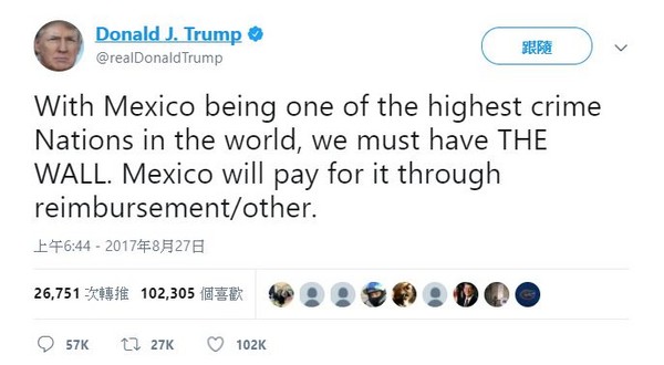 ▲▼ 美墨邊界圍牆計劃啟動，川普不斷聲稱墨西哥將買單。（圖／翻攝自Facebook／realDonaldTrump）
