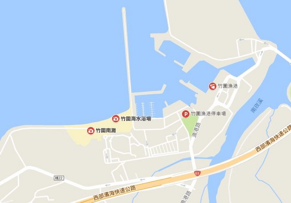 竹圍海水浴場。（圖／翻攝自Google map）