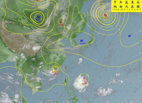 天氣圖。（圖／中央氣象局）