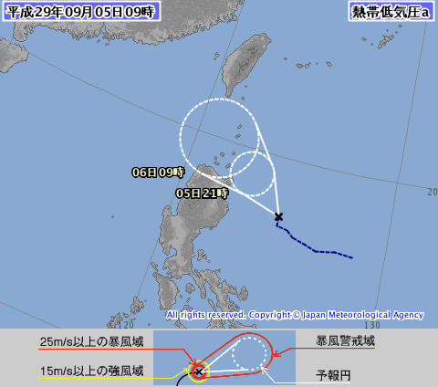 今年第17號颱風「谷超」可能生成。（圖／翻攝日本氣象廳網站）