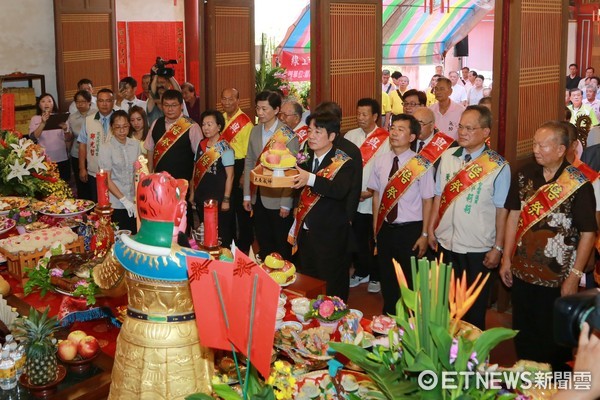 ▲台南市鄭成功祖廟4日上午舉行鄭成功393週年誕辰祭祀典禮，由賴清德主祭。（圖／市府提供）