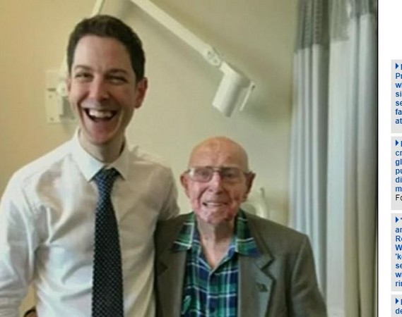 澳101歲老翁抗癌成功：運氣和態度是關鍵。（圖／取自每日郵報）