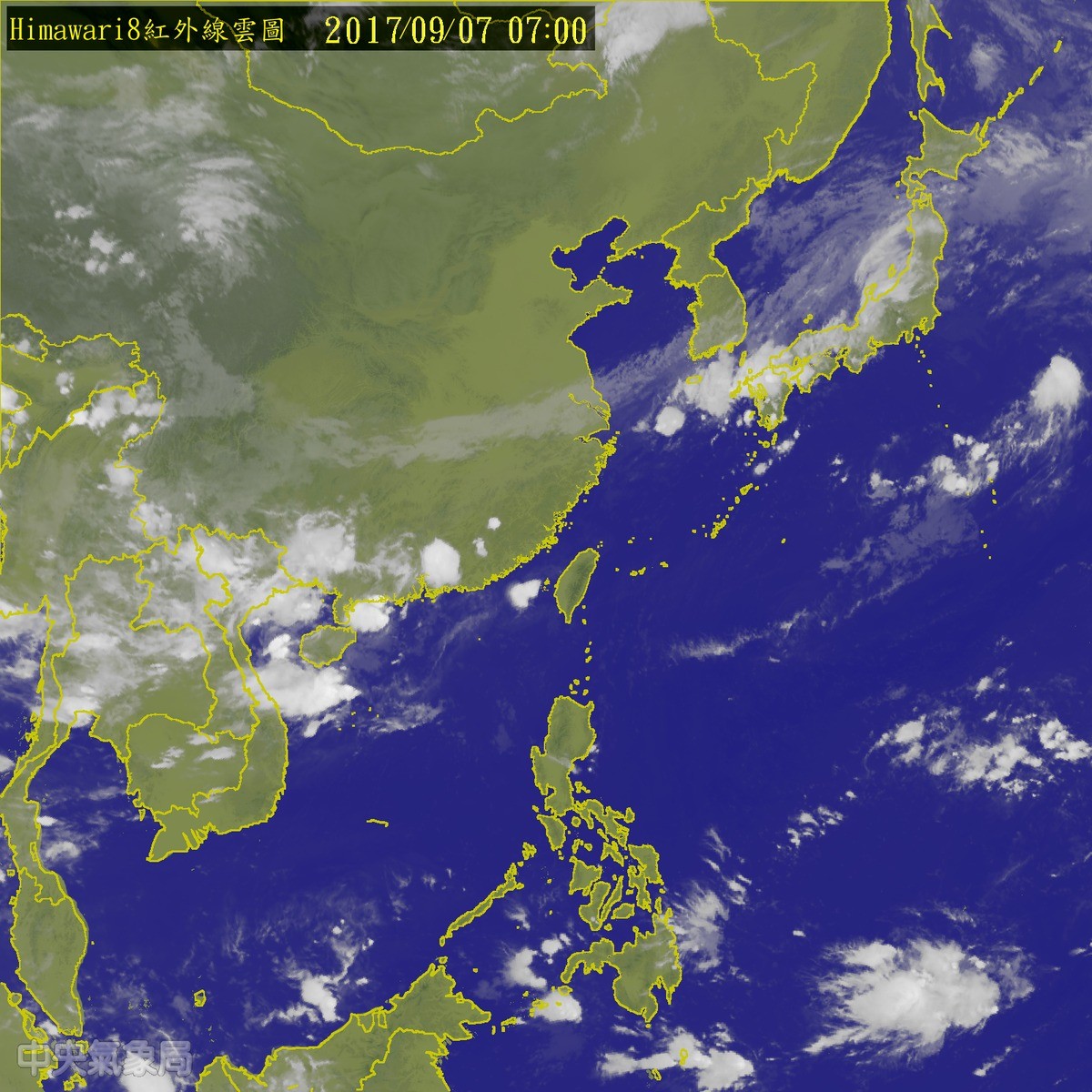 衛星雲圖。（圖／中央氣象局）