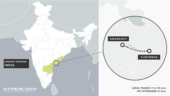 ▲▼ 印度安得拉邦的2個城市阿馬拉瓦蒂和維傑亞瓦達將建超級高鐵，把超過1小時的路程縮短為6分鐘。（圖／翻攝自Facebook／hyperloopglobal）