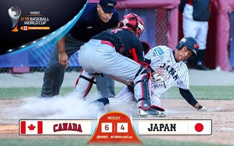 ▲U18世界盃，加拿大擊敗日本。（圖／截自WBSC官網）