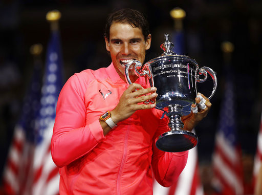▲2017年美網，納達爾（Rafael Nadal）奪冠。（圖／達志影像／美聯社）