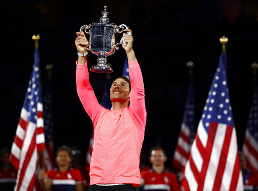 ▲2017年美網，納達爾（Rafael Nadal）奪冠。（圖／達志影像／美聯社）