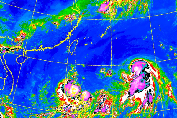▲泰利颱風11日12:20衛星雲圖。（圖／中央氣象局）