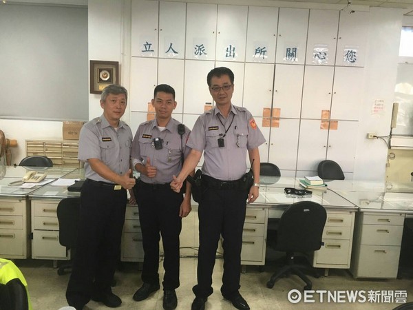 ▲台南市警五分局員警，合力尋獲一對揚言跳海自殺的小情侶。（圖／警方提供）