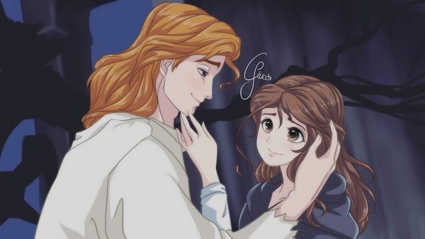 「少女漫畫Mix迪士尼」，公主王子臉頰紅暈超嬌羞（圖／IG／giucchi）
