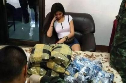 ▲▼泰國長腿正妹運毒數十公斤，見警員就用「美人計」。（圖／翻攝自網易）