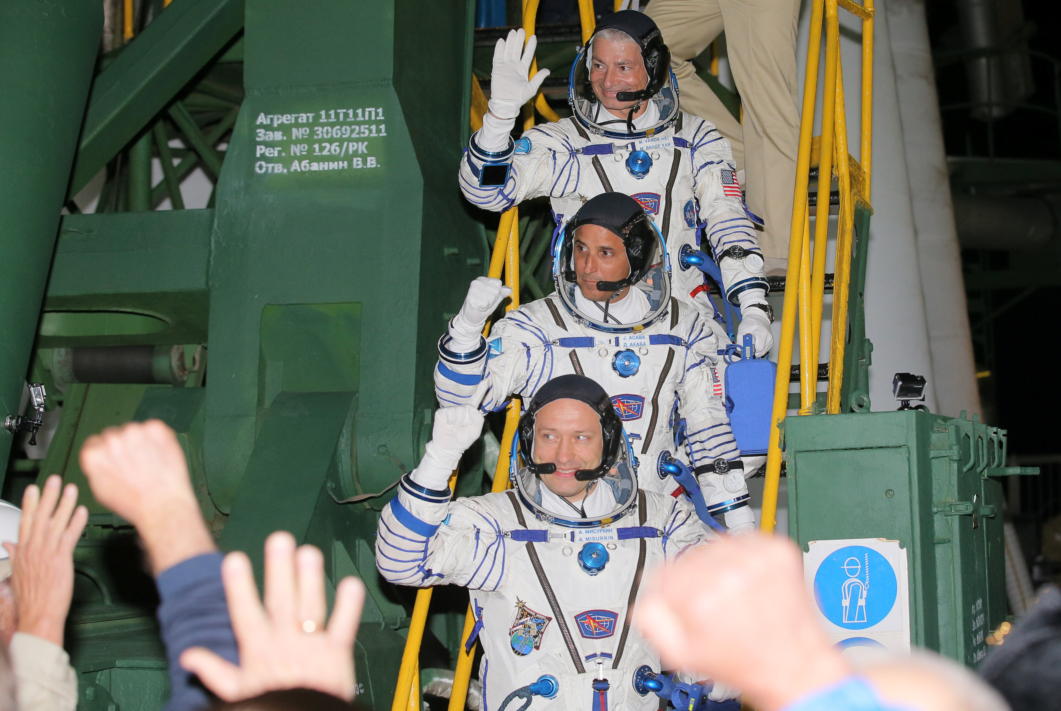 ▲▼美俄太空人抵國際太空站展開5個月任務。（圖／路透社）