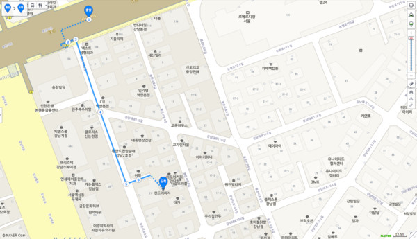 ▲Laundry Pizza路線圖。（圖／翻攝自NAVER MAP）