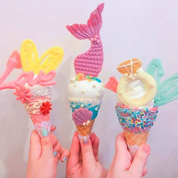 ▲南韓美炸冰淇淋甜筒。（圖／取自비스토핑_bistopping粉絲專頁）