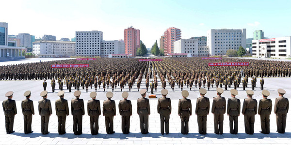 ▲▼北韓10萬人反美示威。（圖／路透）