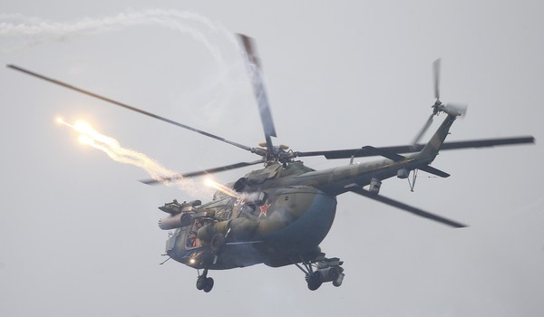 ▲▼「西方-81」（Zapad 2017）演習,Mi-8直升機。（圖／路透社）