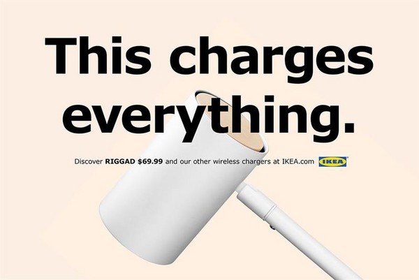 ▲IKEA宣傳自家無線充電檯燈。（圖／翻攝IKEA）