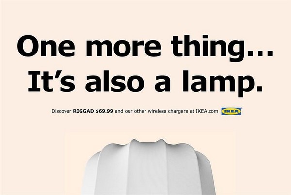 ▲IKEA宣傳自家無線充電檯燈。（圖／翻攝IKEA）