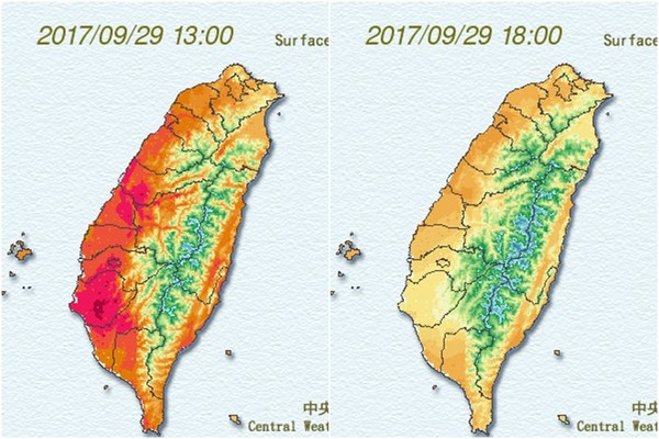 ▲▼升級豪雨轉涼探24度！新北、宜蘭傍晚「大雷雨強襲」2小時。（圖／中央氣象局）