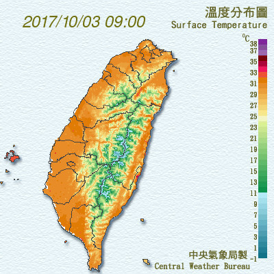 入秋第二波東北風今天下午報到。（圖／翻攝自氣象局）