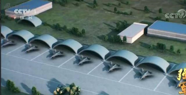 央視罕見曝光疑似中國第六代戰鬥機的假想畫面。（圖／翻攝自央視）