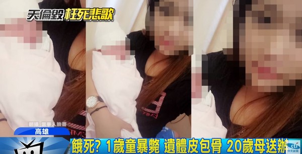 ▲▼高雄1歲半男嬰疑似遭生母餓死，被發現時屍身已呈現黑紫色。（圖／中天新聞）