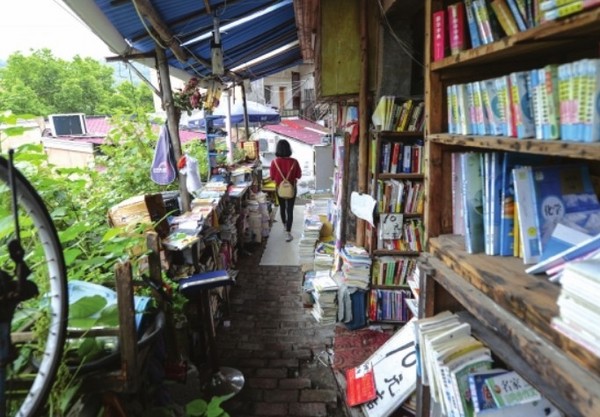 ▲▼長沙岳麓區麓山南路上的「無人書店」。（圖／翻攝自瀟湘晨報）