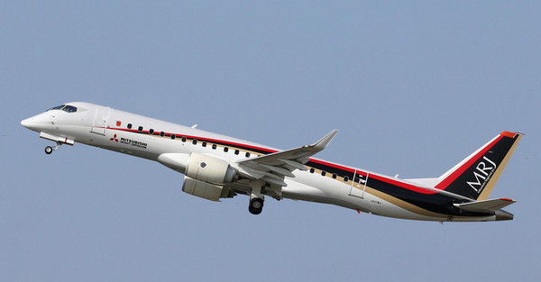 ▲▼三菱區域型噴射客機（Mitsubishi Regional Jet，簡稱MRJ）是日本第二款國產客機。（圖／達志影像／美聯社）