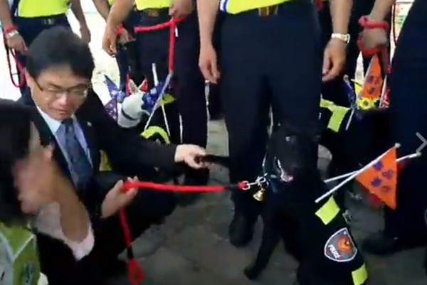 台南警局警衛犬。（圖／翻攝自阿仁局長室）