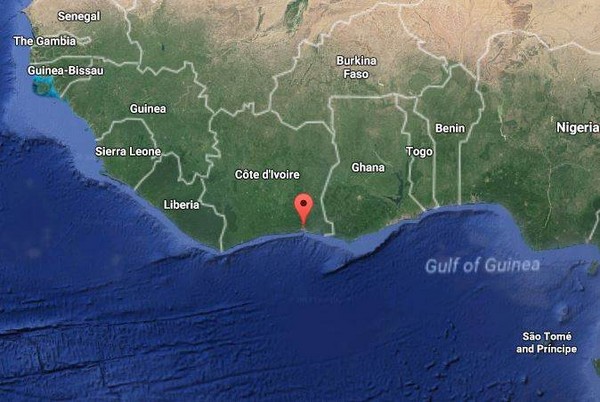 ▲暴風雨中起飛失敗 貨機墜毀象牙海岸4人身亡（圖／谷歌地圖）