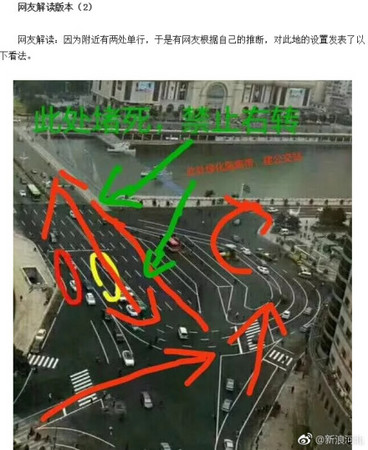 ▲▼河北省張家口市「最複雜的路口」。（圖／翻攝自新浪河北微博）