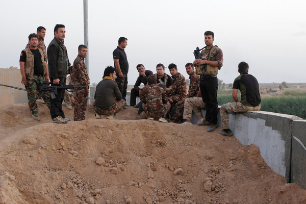 ▲▼伊拉克政府軍逼近基爾庫克（Kirkuk），庫德族士兵駐守。（圖／路透社）
