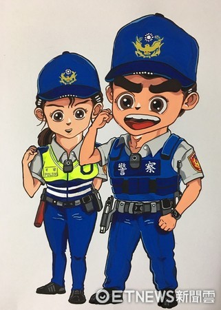 ▲台南市警二分局「Q版警察寶寶鑰匙圈」犯罪宣傳品，圖案及樣式超吸晴。（圖／警方提供）