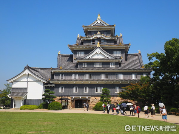 ▲岡山後樂園與岡山城。（圖／記者彭懷玉攝）