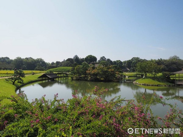 ▲岡山後樂園與岡山城。（圖／記者彭懷玉攝）