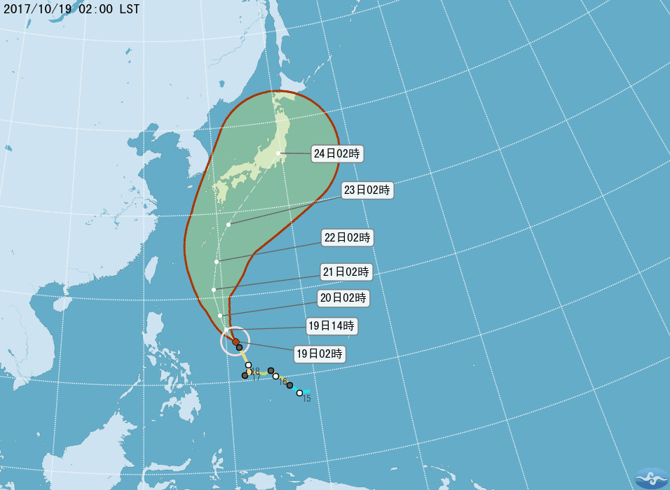 蘭恩颱風。（圖／中央氣象局）