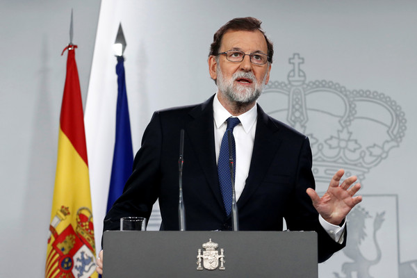 ▲西班牙首相拉霍伊（Mariano Rajoy）。▼